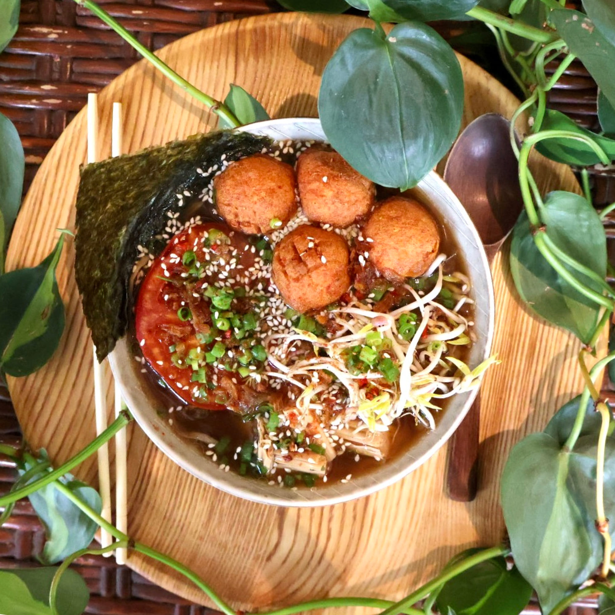 Miso Ramen with tofu balls