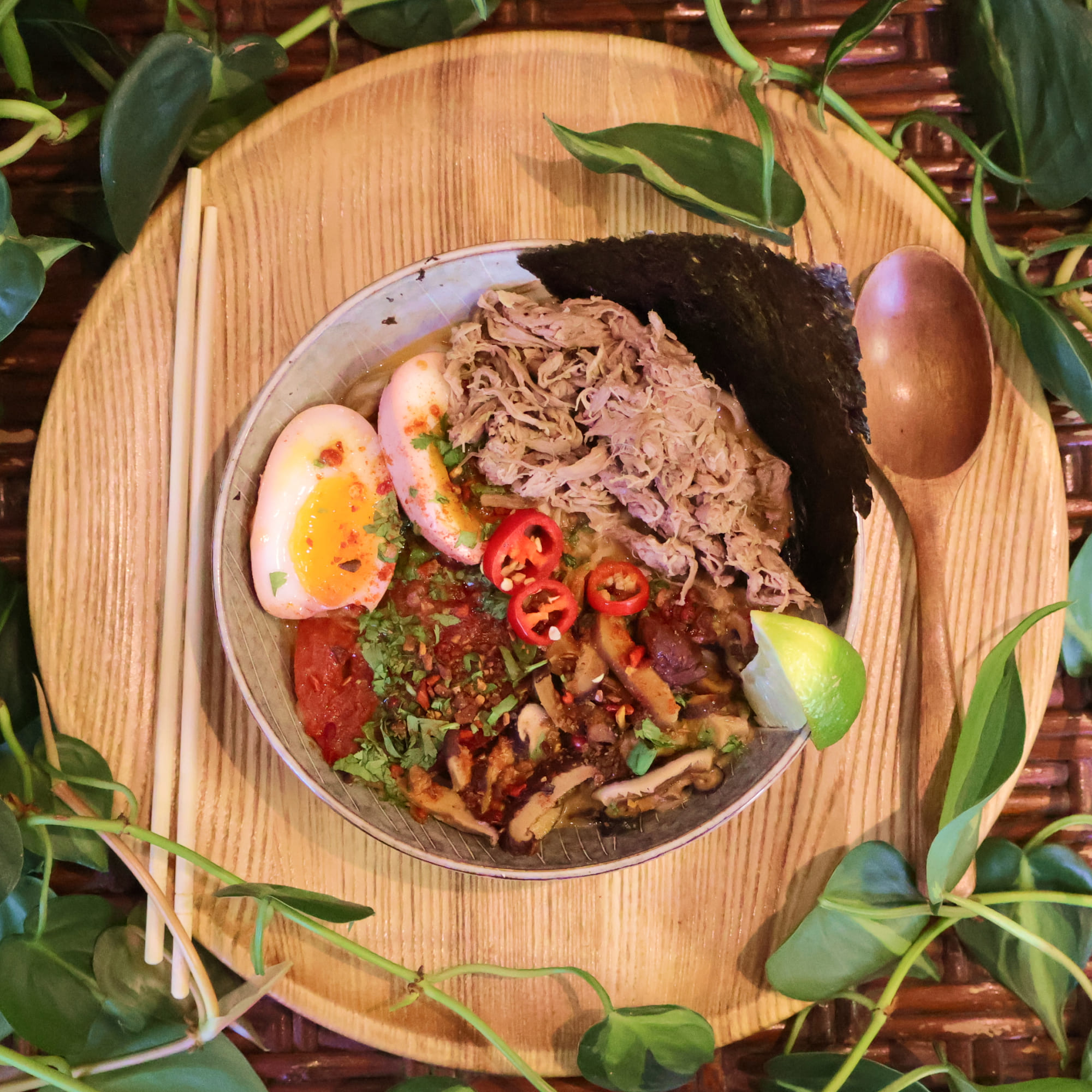 Tom Yum Ramen with beef