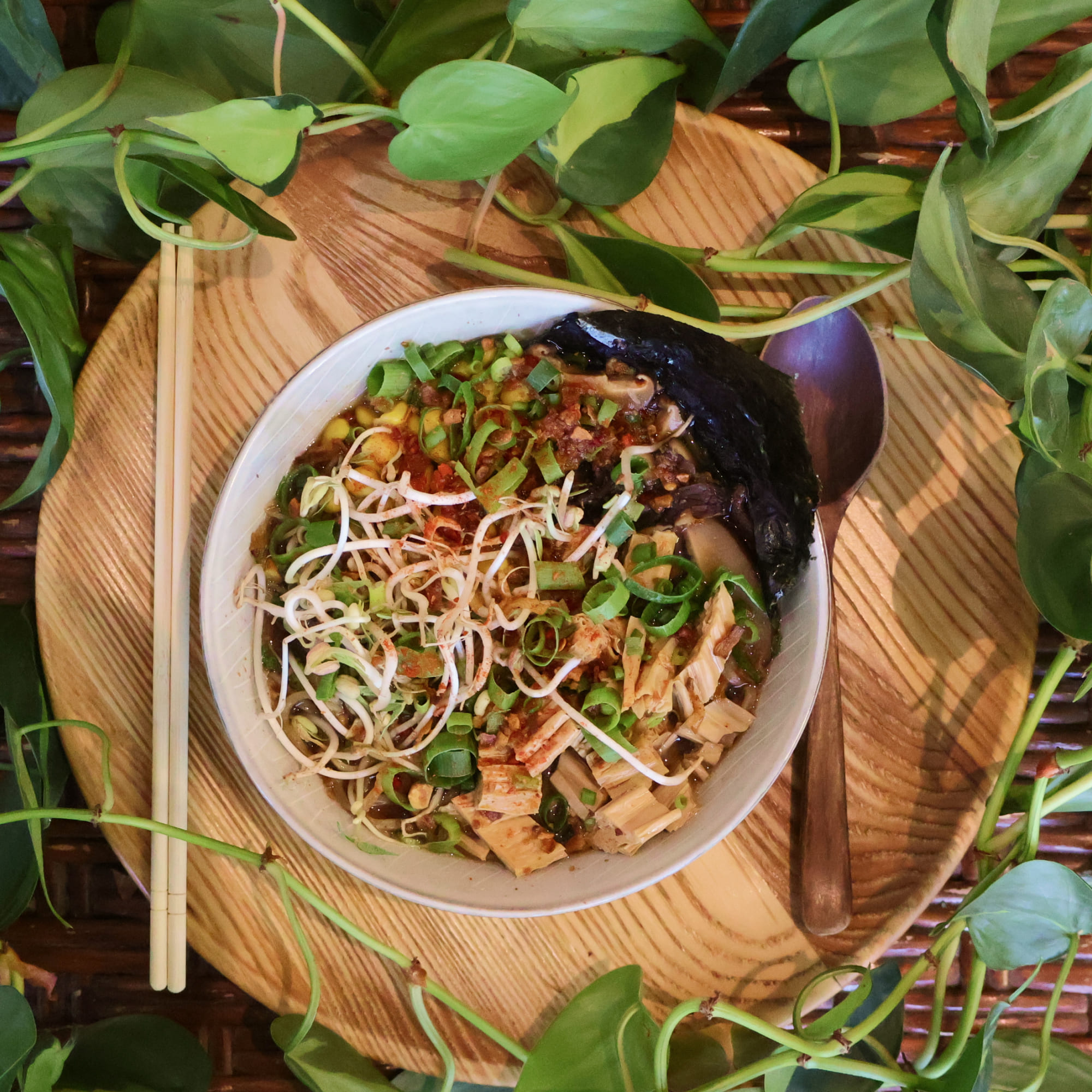 Vegan Shio Ramen with Fuchu